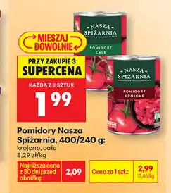 Biedronka Pomidory Nasza Spiżarnia, 400/240 g oferta
