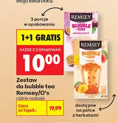 Biedronka Zestaw do bubble tea Remsey/Oshee, 3 porcje w opakowaniu oferta