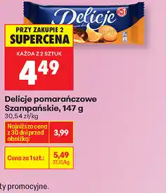 Biedronka Delicje pomarańczowe Szampańskie oferta