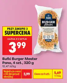 Biedronka Bułki Burger Master Pano, 4 szt oferta