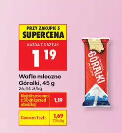 Biedronka Wafle mleczne Góralki oferta