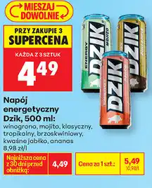 Biedronka Napój energetyczny Black, 250 ml (classic, tonico, dragon) oferta
