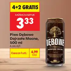 Biedronka Piwo Dębowe Dojrzałe Mocne oferta