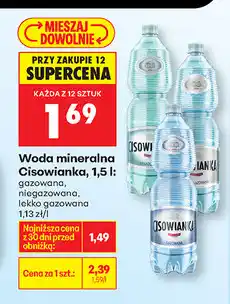 Biedronka Woda mineralna Cisowianka oferta