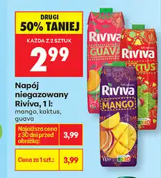 Biedronka Napój niegazowany Riviva, 1 l: mango, kaktus, guava oferta