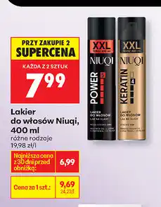 Biedronka Lakier do włosów Niuqi oferta