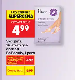 Biedronka Skarpetki złuszczające do stóp Be Beauty, 1 para oferta