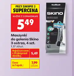 Biedronka Maszynki do golenia Skino 3 ostrza, 4 szt oferta