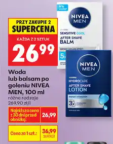 Biedronka Woda lub balsam po goleniu NIVEA MEN oferta