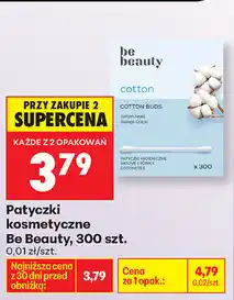 Biedronka Patyczki kosmetyczne Be Beauty, 300 szt oferta