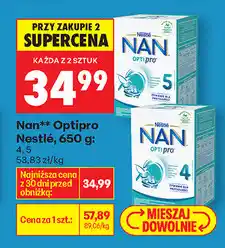 Biedronka Nan Optipro Nestlé, 650 g, 4, 5 oferta