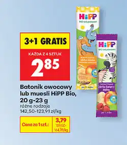 Biedronka Hipp Bio Batoniki musli owocowe oferta