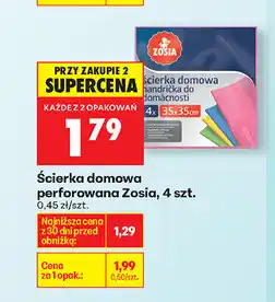 Biedronka Ścierka domowa perforowana Zosia, 4 szt oferta