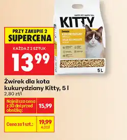 Biedronka Żwirek dla kota kukurydziany Kitty oferta