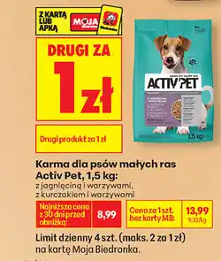 Biedronka Karma dla psów małych ras Acti Pet oferta