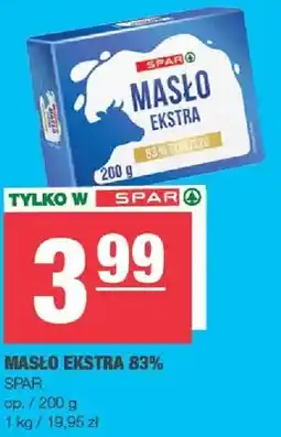 Spar Masło MASŁO EKSTRA 83% SPAR oferta
