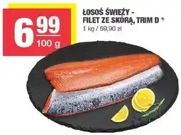 Spar Łosoś świeży - filet ze skórą, trim D oferta