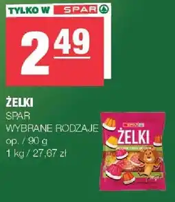 Spar Żelki SPAR wybrane rodzaje oferta