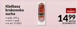 Makro Sokołów Kiełbasa krakowska sucha oferta