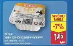 ALDI Serek homogenizowany Milsani oferta