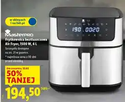 Lidl MasterPRO Frytkownica beztłuszczowa Air Fryer, 1500 W, 6 l oferta