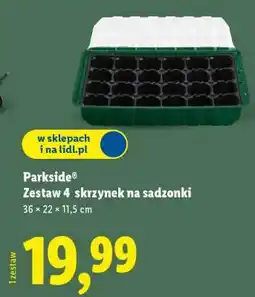 Lidl Parkside Zestaw 4 skrzynek na sadzonki oferta