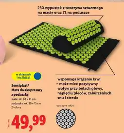 Lidl Sensiplast Mata do akupresury z poduszką oferta