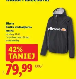 Lidl Ellesse Kurtka wodoodporna męska oferta