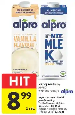 Intermarche Napój roślinny ALPRO (wybrane rodzaje, 1 l) oferta