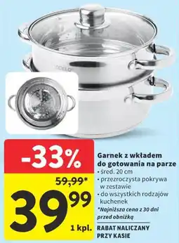 Intermarche Garnek z wkładem do gotowania na parze Odelo oferta