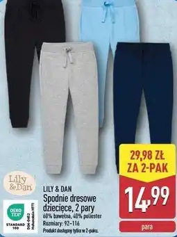 ALDI LILY & DAN Spodnie dresowe dziecięce, 2 pary oferta