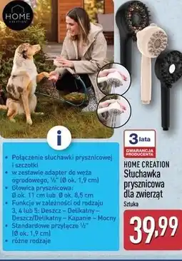 ALDI HOME CREATION Słuchawka prysznicowa dla zwierząt oferta