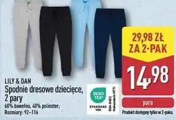 ALDI Spodnie dresowe dziecięce, 2 pary LILY & DAN oferta