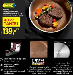 Lidl Masterpro Patelnia premium Giro ze stali nierdzewnej, Ø 28 cm oferta