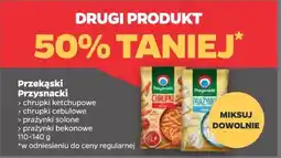 Netto Przekąski Przysnacki (chrupki ketchupowe, cebulowe, prażynki, bekonowe, różne rodzaje) oferta