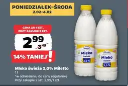 Netto Mleko świeże 2,0% Miletto oferta