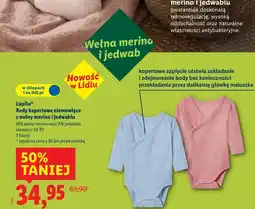 Lidl Lupilu Body kopertowe niemowlęce z wełny merino i jedwabiu oferta