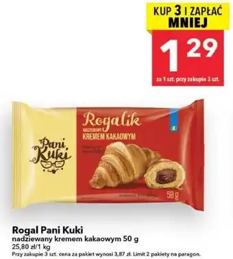 Rogalik Pani Kuki nadziewany kremem kakaowym