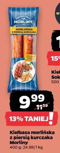 Netto Kiełbasa morlińska z piersią kurczaka Morliny oferta