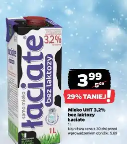 Netto Mleko UHT 3,2% bez laktozy Łaciate oferta