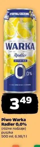 Netto Piwo Warka Radler 0,0% oferta