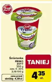 Carrefour Śmietanka 30% Zott Primo oferta