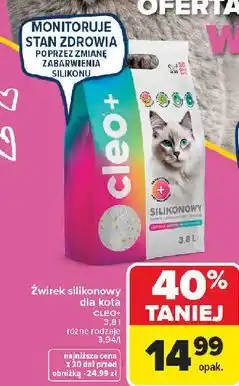 Carrefour Żwirek silikonowy dla kota compact Cleo oferta