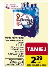 Carrefour Woda lekko gazowana Staropolanka 2000 oferta