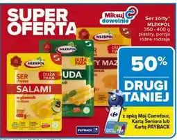 Carrefour Ser salami - plastry Mlekpol oferta