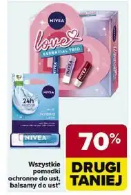Carrefour Zestaw w kartonie love essential trio pomadki Nivea oferta