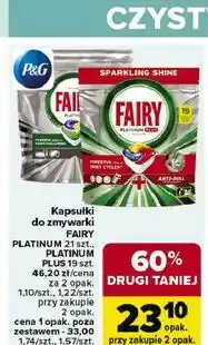 Carrefour Tabletki do zmywarek lemon Fairy Platinum oferta