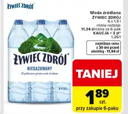 Carrefour Woda źródlana Żywiec zdrój oferta