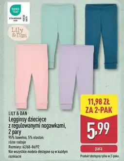 ALDI Legginsy dziecięce Lily & Dan oferta
