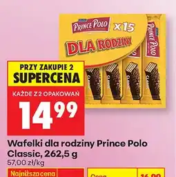 Biedronka Wafelki dla rodziny Classic 15 szt oferta